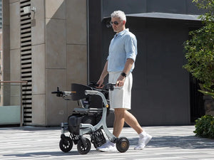 Coolfull Electric Rollator Walker with Seat Lightweight Walking Assist Device