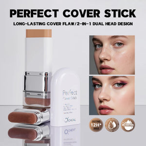 Foundation & Concealer Cream Stick, Lightweight Natural Coverage, Waterproof & Long-Lasting Finish