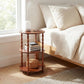 3-Tier Round Side Table with Storage Shelves, Space-Saving Accent Table for Living Room, Bedroom & Office