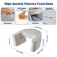 Ergonomic Curved Memory Foam Neck Pillow, Ventilated Cooling Bed & Reading Pillow with Removable Washable Cover