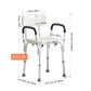 Adjustable Shower Chair with Backrest – Height Adjustable Non-Slip Bath Seat for Seniors, 350 lb Capacity