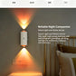 Double-Head RGB LED Night Light with Motion Sensor, USB Rechargeable Magnetic Wall Lamp for Cabinet, Hallway & Stairs