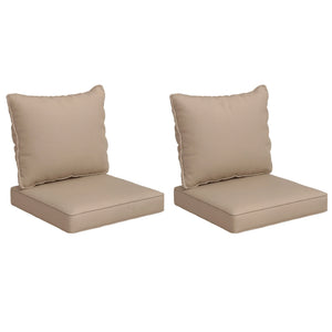 Indoor Outdoor Chair Cushion with Backrest, Padded Seat & Back Cushion for Patio, Garden & Home Furniture, Beige