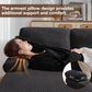 U-Shaped 4-Seater Sectional Sofa – Upholstered Lounge Sleeper Couch with Removable Cushions for Living Room
