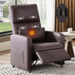 Power Recliner Chair with Massage & Heat, Electric Adjustable Single-Seat Sofa with USB Port & Side Pockets for Living Room