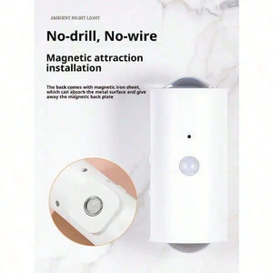2-Pack Double-Head LED Motion Sensor Wall Lights with Colorful Ambient Lighting, Magnetic Mount for Bedroom & Hallway