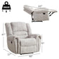 Manual Recliner Chair – Classic Upholstered Single Sofa with Padded Arms & Backrest for Living Room