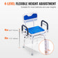 360° Swivel Shower Chair – Height Adjustable Bath Seat with Armrests, Backrest & Non-Slip Feet for Seniors