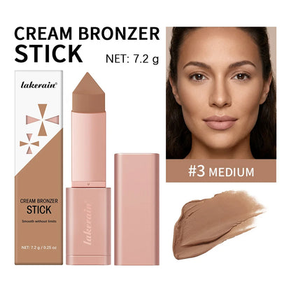 2-Piece Cream Bronzer Stick Set, Smooth Blendable Face Contour, Waterproof Natural Sun-Kissed Finish