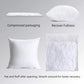 Throw Pillow Inserts, 2-Pack or 4-Pack Square Decorative Couch & Bed Cushion Inserts, 50x50cm / 55x55cm, White