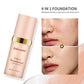 2-Piece 4-in-1 Color-Changing Foundation Set, Hydrating Concealer Coverage, Waterproof Makeup Base