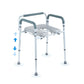 Bedside Commode Chair with Padded Seat & Arms – 7-Level Height Adjustable, 5.8L Removable Bucket, 350 lb Capacity