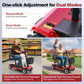 4-Wheel Foldable Electric Mobility Scooter for Adults, 20Ah Battery, 360° Swivel Seat, Solid Tires, Red