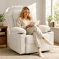 Manual Rocker Recliner Chair with Massage, Overstuffed Glider Recliner with Cup Holders & Side Pockets