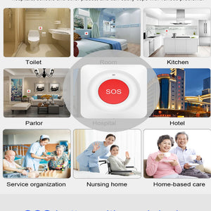 WiFi/Zigbee SOS Emergency Button – Pull Cord Caregiver Alert with Smart Life/Tuya App Notifications