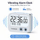 Portable Vibrating Digital Alarm Clock & Timer with Backlight, 3 Alarm Modes, Battery Powered Travel Clock