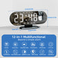 180° Rotating LED Projection Alarm Clock with Large Display, Dual Alarms, Dimmer, Ceiling Projector & USB Charging