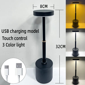 Nordic Retro Iron Table Lamp for Bedside and Desk