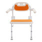 Wall-Mounted Folding Shower Chair with Backrest – 5-Level Height Adjustable Bath Seat, 330 lb Capacity