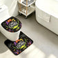Halloween Witch Bathroom Rug Set, Non-Slip Absorbent Bath Mat with Toilet Lid Cover & U-Shaped Contour Rug, I Smell Children Print