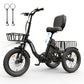 1200W Folding Electric Tricycle for Adults, 748.8Wh Removable Battery, 18"×3" Fat Tires, Step-Through, Up to 60-Mile Range