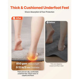 10 x 14 ft Non-Slip Rug Pad, Dual-Surface Felt Cushion & Rubber Gripper for Hardwood Floor Protection and Area Rugs