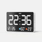 11-Inch LED Digital Alarm Clock with Large Display, Date, Day, Temperature & Humidity, Dual Alarms, Wall & Tabletop
