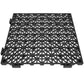 12-Pack Interlocking PVC Drainage Floor Tiles 12x12 Inch, Non-Slip Modular Mats for Bathroom, Kitchen & Pool, Black