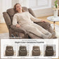Leather Massage Recliner Chair with Heat – Comfortable Manual Wall-Hugger Reclining Lounge Chair