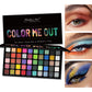 50-Color Rainbow Eyeshadow Palette, Matte Shimmer Glitter & Metallic, Highly Pigmented Waterproof Eye Makeup