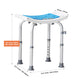 Adjustable Shower Chair for Seniors – Height Adjustable Bath Stool with Built-In Handles, Non-Slip Feet, 350 lb Capacity