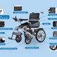 Steel Folding Electric Wheelchair with Large Wheels