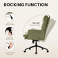 High-Back Upholstered Office Chair with Armrests, Height Adjustable Swivel Desk Chair with Wheels