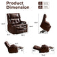 Dual Motor Power Lift Recliner Chair with Massage & Heat – Oversized Lay-Flat Lift Assist Chair with Arm Storage for Seniors