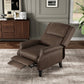 Modern Faux Leather Pushback Recliner Chair, Manual Reclining Armchair for Living Room & Bedroom