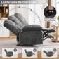 Extra-Wide Manual Recliner Chair – 155° Reclining Upholstered Armchair with Terry Cloth for Living Room & Bedroom