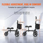 Folding Knee Scooter for Adults – Steerable All-Terrain Knee Walker, Height-Adjustable Handlebar, Solid Wheels, Carbon Steel Frame