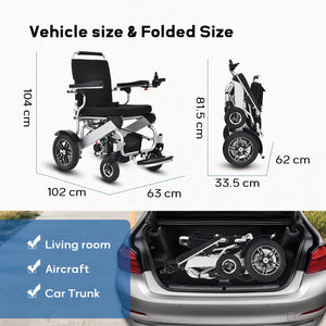 High Quality Portable Aluminum Alloy Electric Wheelchair Foldable Design for Rehabilitation Therapy Supplies Walker & Rollator