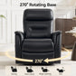 PU Leather Power Lift Recliner Chair with Vibration Massage & Lumbar Heat, Electric Stand Assist Chair with Cup Holders & Side Pockets – Gray