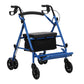 All-Terrain Rollator Walker with Seat – Foldable Aluminum Walker with Backrest & Adjustable Height