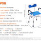 360° Swivel Shower Chair – Height Adjustable Bath Seat with Armrests, Backrest & Non-Slip Feet for Seniors