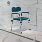 Adjustable Bath & Shower Chair with Quick-Release Back & Arms – 300 lb Capacity, Navy