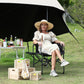Oversized Folding Director’s Camping Chair – Heavy-Duty 330 lb Outdoor Lawn Chair with Side Table & Cup Holder