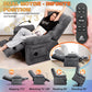 Dual Motor Power Lift Recliner Chair with Heat & Massage, Infinite Position Stand Assist Chair with USB, Cup & Phone Holders – Gray