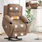 Power Lift Recliner Chair with 8-Point Vibration Massage & Lumbar Heat, Electric Stand Assist Chair with Cup Holders