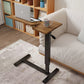 Height Adjustable Overbed Table with Hidden Wheels – Rolling Bedside Laptop Desk, Mobile Bed Table for Home & Bedroom