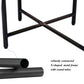 2-Tier Round Side Table with Storage Shelf, Wood Tray Top & Metal Frame, Black