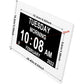 Large Display Digital Calendar Clock with Day & Date, Multiple Alarms, Auto Dimming, Remote Control for Seniors