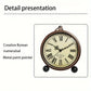 Retro Metal Analog Alarm Clock with Large Numbers, Silent Non-Ticking Movement, Vintage Bedside Table Clock for Bedroom