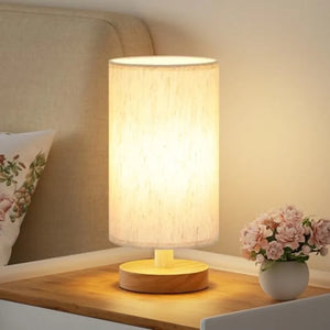 9-Inch Bedside Table Lamp with Inline Switch and 3000K A15 LED Bulb